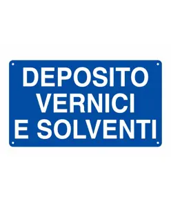 Etichetta adesiva 'deposito vernici e solventi'
