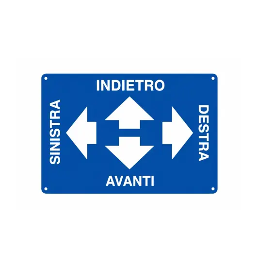 Cartello 'destra sinistra indietro avanti