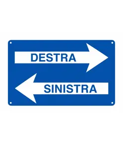 etichette indicazioni 'destra sinistra'