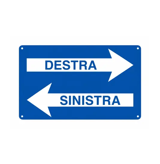 Cartello 'destra sinistra