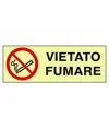 Cartello di divieto fotoluminescente 'vietato fumare'