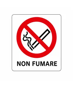 Cartello di divieto 'non fumare'