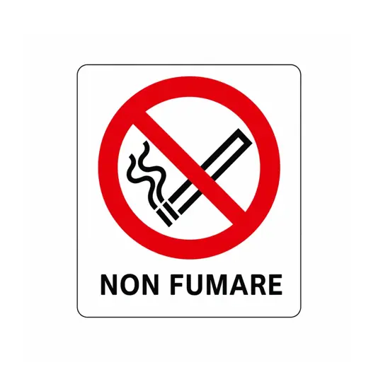 Cartello di divieto 'non fumare'