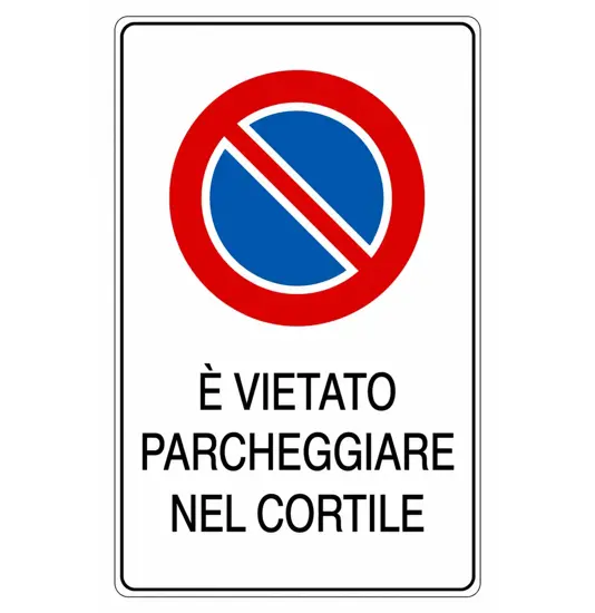 Cartello di divieto parcheggio