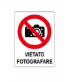 Cartello di divieto 'vietato fotografare'
