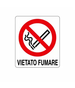 Cartello di divieto 'vietato fumare'