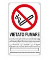 Cartello di divieto 'vietato fumare'