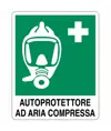 Cartello di emergenza 'autoprotettore ad aria compressa'