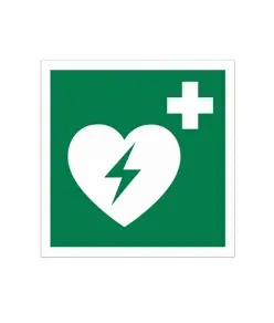 Cartello di emergenza 'defibrillatore'