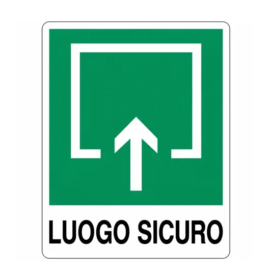 Cartello di emergenza "luogo sicuro"