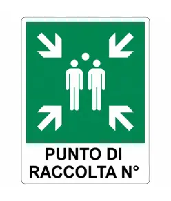 Cartello di emergenza 'punto di raccolta n.'