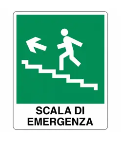 Cartello di emergenza scala di emergenza 'scala emergenza salita sinistra'  EasyFix