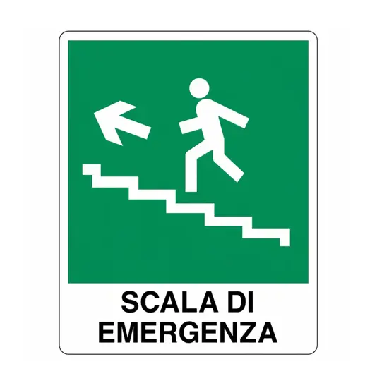 Cartello di emergenza scala di emergenza 'scala emergenza salita sinistra'  EasyFix