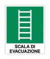 Cartello di emergenza 'scala di evacuazione'