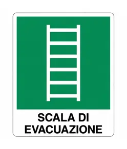 Cartello di emergenza 'scala di evacuazione'