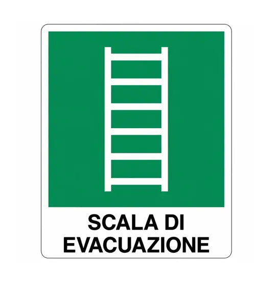 Cartello di emergenza 'scala di evacuazione'