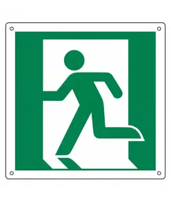 Cartello di emergenza 'uscita di emergenza a sinistra'