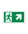 Cartello di emergenza 'uscita emergenza alto/destra'