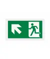 Cartello di emergenza 'uscita emergenza alto/sinistra'