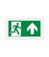 Cartello di emergenza 'uscita emergenza avanti/alto'