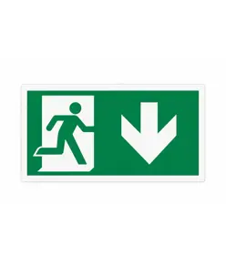 Cartello di emergenza 'uscita emergenza basso'