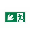 Cartello di emergenza 'uscita emergenza basso/sinistra'