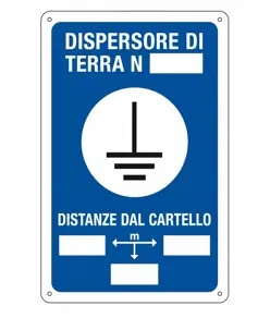 Cartello di messa a terra 'dispersore di terra n°__'