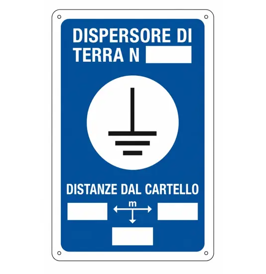 Cartello di messa a terra 'dispersore di terra n°__'