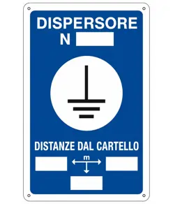 Cartello di messa a terra 'dispersore n°__'
