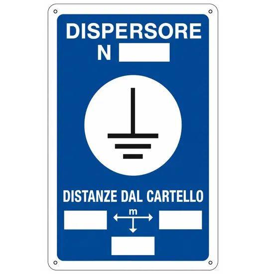 Cartello di messa a terra 'dispersore n°__'