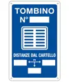 Cartello di messa a terra 'tombino n°__'