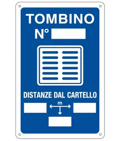 Cartello di messa a terra 'tombino n°__'