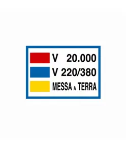 Cartello di messa a terra 'V 20.000 V 220/380 messa a terra'