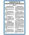 Cartello di norme e istruzioni 'dispositivo di protezione individuale DPI'