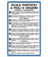 Cartello di norme 'scale portatili a pioli e gradini'