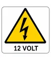 Cartello di pericolo '12 volt'