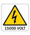 Cartello di pericolo '15000 volt'