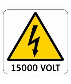 Cartello di pericolo '15000 volt'