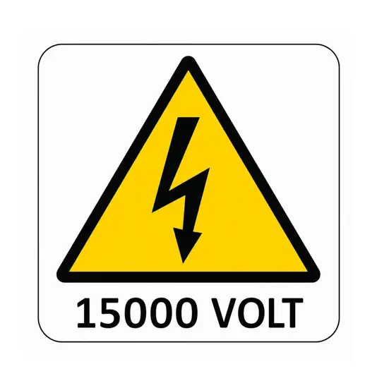 Cartello di pericolo '15000 volt'