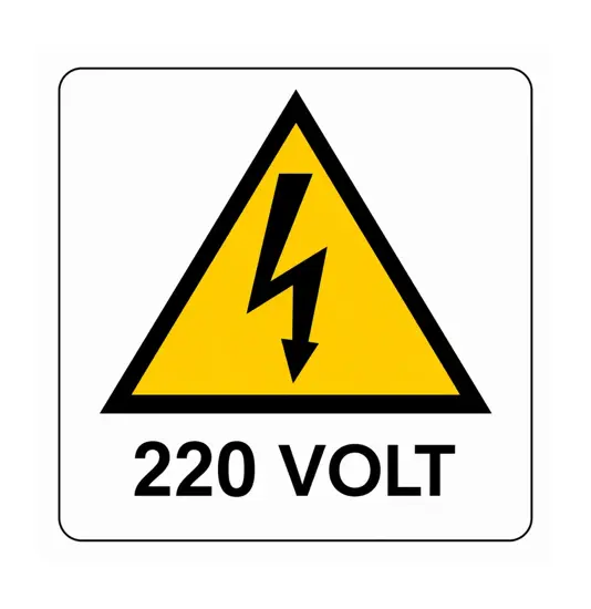 Cartello di pericolo '220 volt'