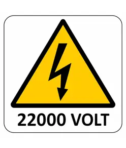 Cartello di pericolo '22000 volt'