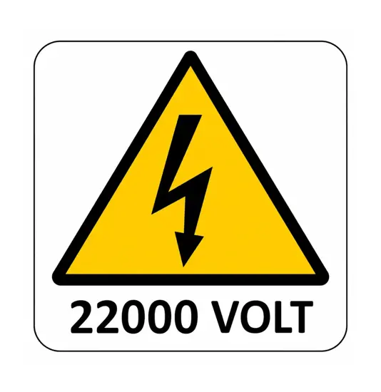 Cartello di pericolo '22000 volt'
