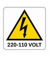 Cartello di pericolo '220-110 volt'