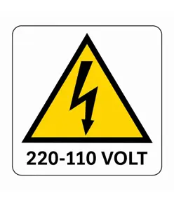 Cartello di pericolo '220-110 volt'