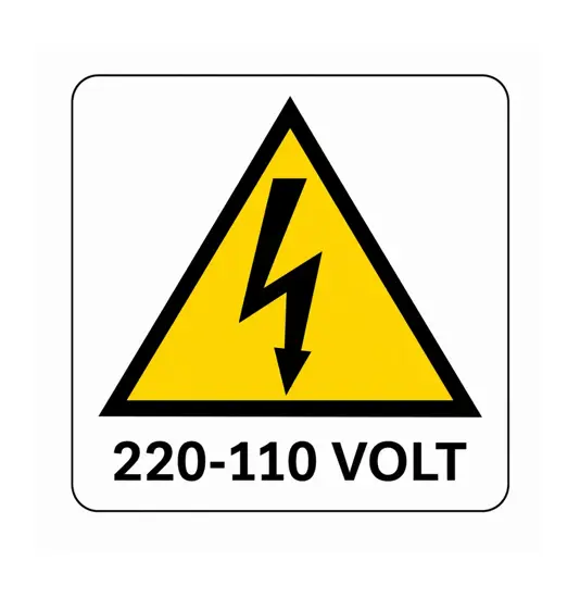 Cartello di pericolo '220-110 volt'