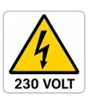 Cartello di pericolo '230 volt'