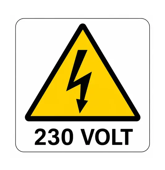 Cartello di pericolo '230 volt'