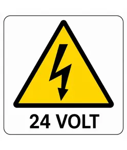 Cartello di pericolo '24 volt'