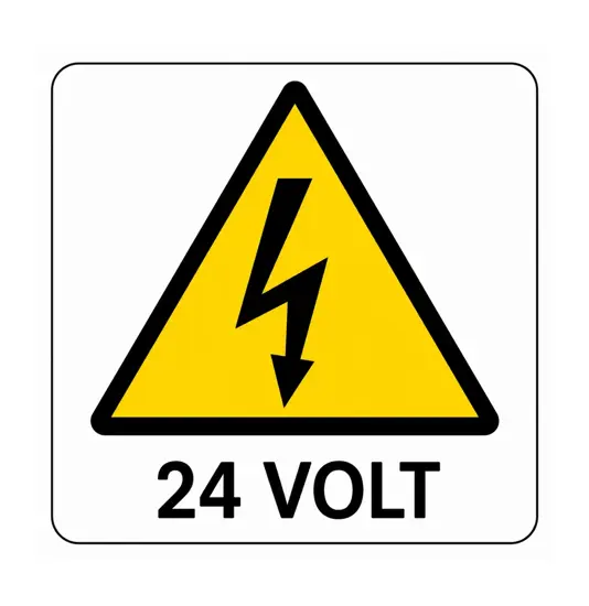 Cartello di pericolo '24 volt'