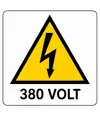 Cartello di pericolo '380 volt'